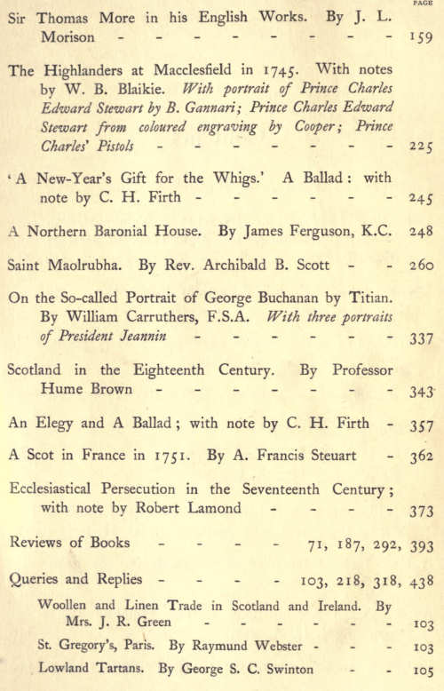 The Scottish Review and The Scottish Historical Review